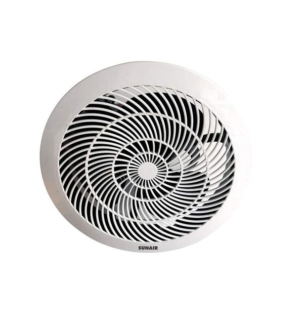 Sunair Ball Bearing Exhaust Fan White 200mm