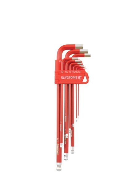 Kincrome 1/16-3/8Inch Ball Point Hex Key Set Long Series - 9 Series K5042