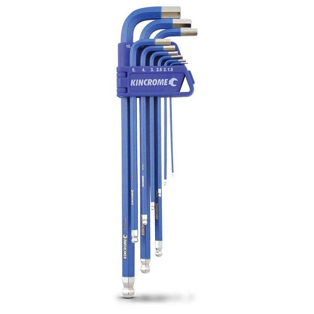 Kincrome 9 Piece Ball Point Hex Key Set Long Series