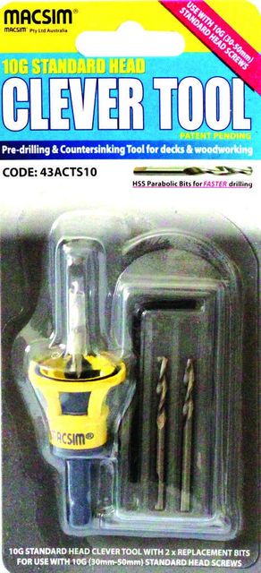Macsim Clever Tool Standard Head Pre-Drill 10G 30-50mm