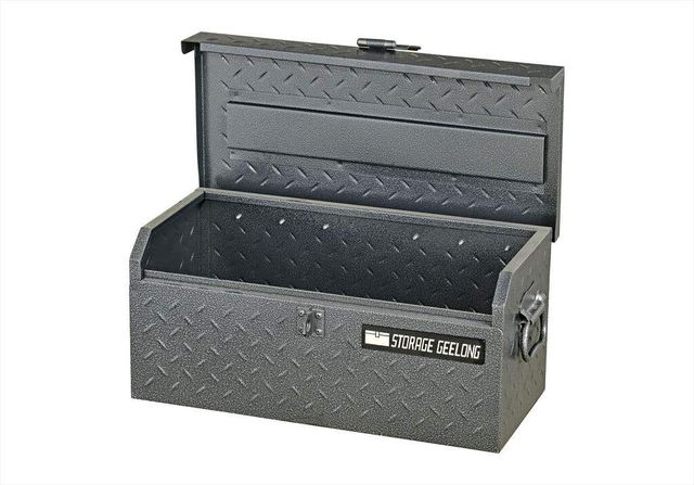 Storage Geelong Flush Lid Toolbox Diamond Plate 480mm