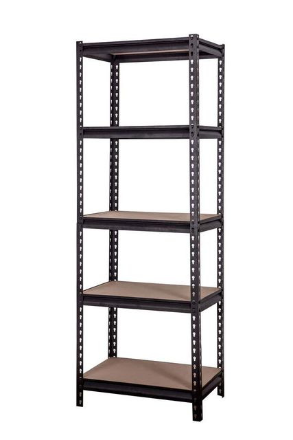 Storage Geelong 5 Tier Shelf Unit Black 1830 x 600mm