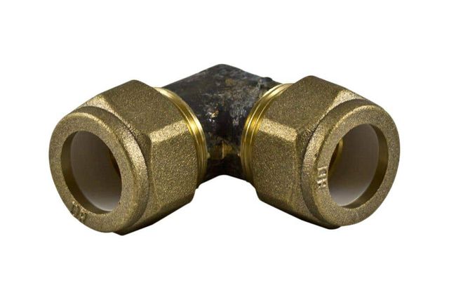 Brasshards Elbow Nylon Olive Compression Brass 15mm x 15mm
