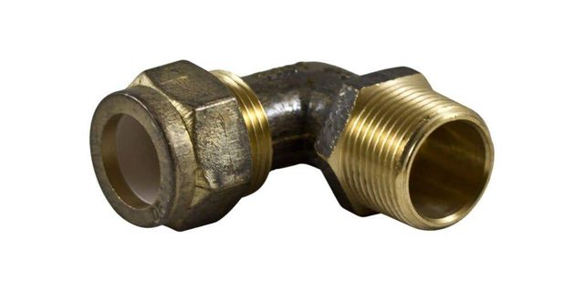 Brasshards Elbow Nylon Olive Compression Brass 20mm Male x 20mm Compression