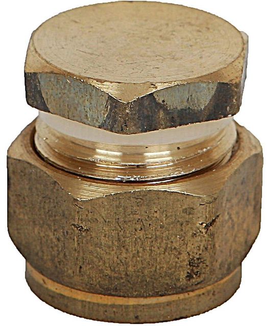 Brasshards Stop End Nylon Olive Compression Brass 15mm