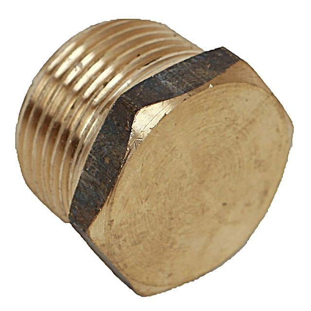 Brasshards Plug Hex Brass 15mm