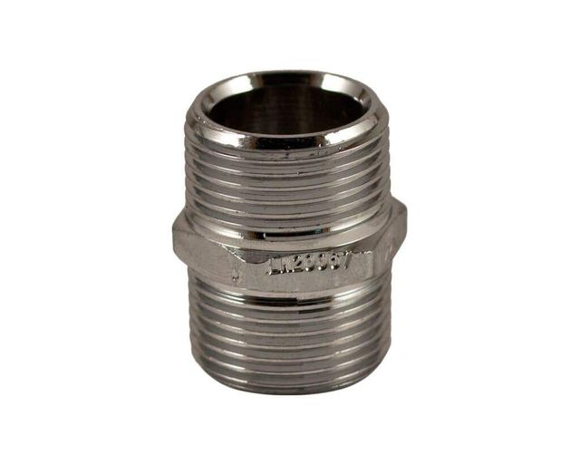 Brasshards Nipple Hex Chrome 20mm