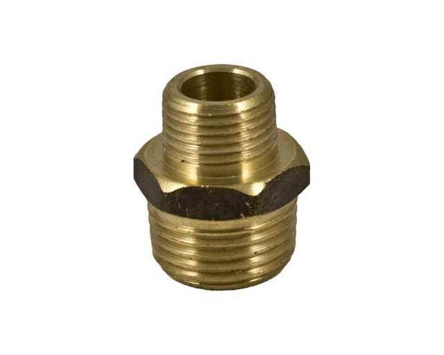 Brasshards Hex Nipple Brass 15x10mm