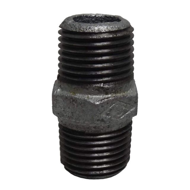 Brasshards Nipple Hexagon Galvanised 15mm
