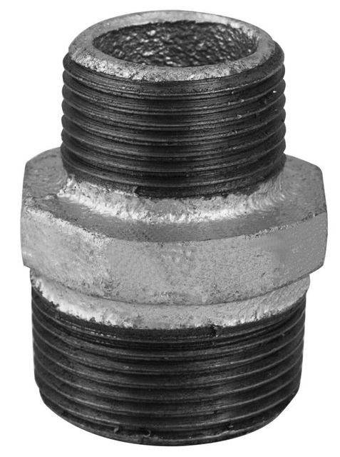 Brasshards Nipple Hexagon Reducing Galvanised 20mm x 15mm