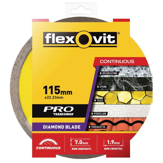 Flexovit Turbo Diamond Blade Tile 115mm