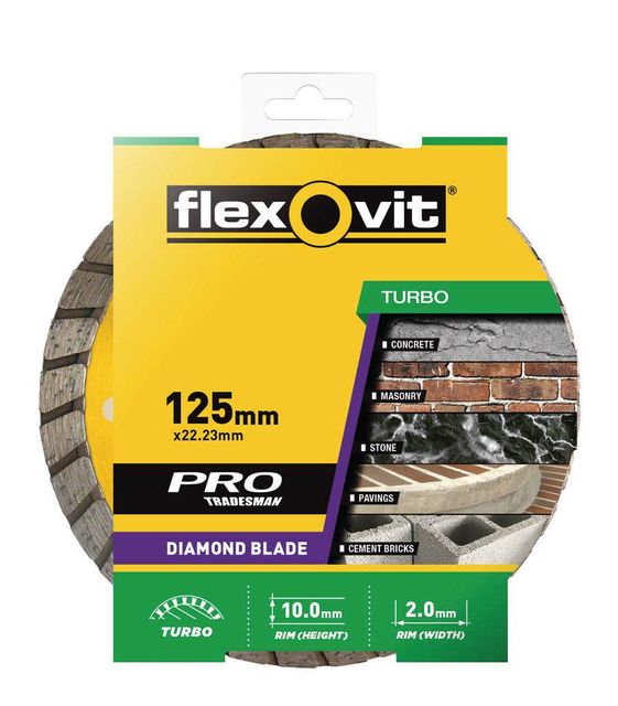 Flexovit Turbo Diamond Blade 125mm