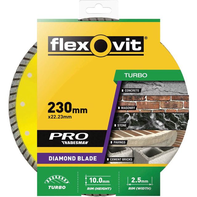 Flexovit Diamond Blade Concrete/Brick 230mm