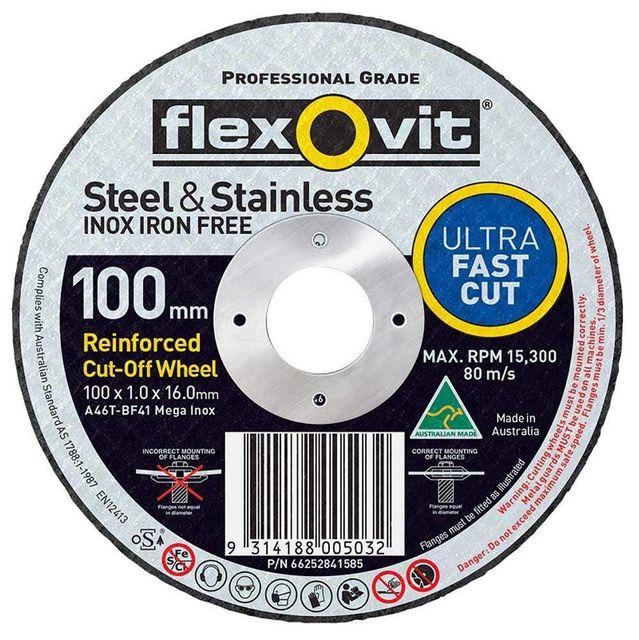 Flexovit Ultra Thin Cut-Off Wheel 100 x 1 x 16mm
