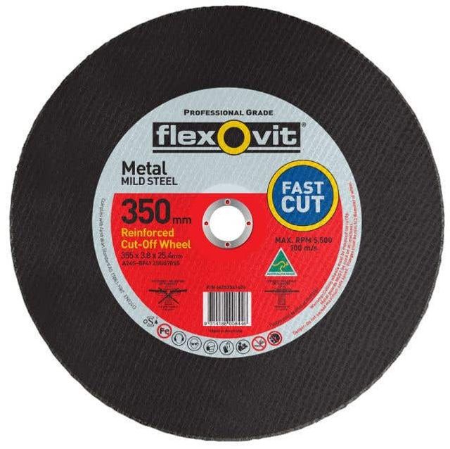 Flexovit Metal High Speed Reinforced Grinding Wheel 356 x 3.8 x 25.4mm