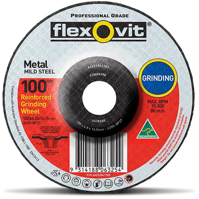 Flexovit 100 X 6.0mm Metal Grinding Disc