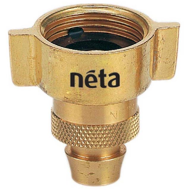 Neta Winged Brass Screw Tap Adaptor 3/4" x 12mm