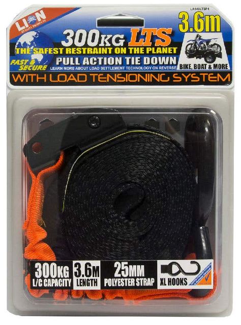 Lion LTS 25mm x 3.6m Pull Tie Down
