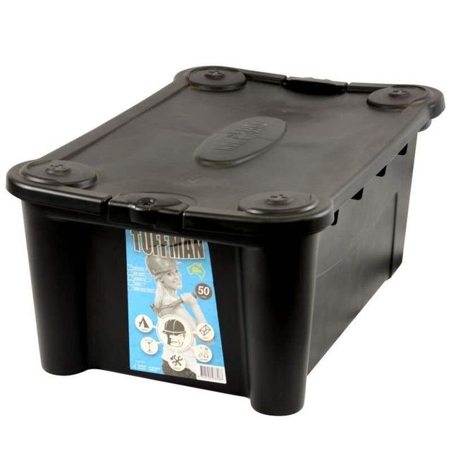 Tuffman Storage Container 50L Black
