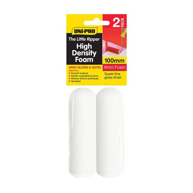 Uni-Pro Little Ripper High Density Foam Roller Cover 100mm 9mm Nap - 2 Pack