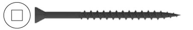 Otter Treated Pine Decking Type 17 Point Countersunk Square Drive - ChemShield 8g x 50mm - 1000 Pack