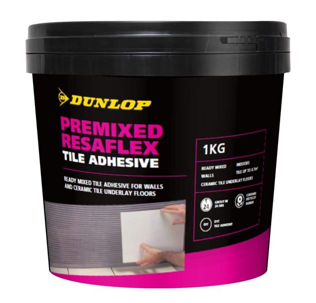 Dunlop Premixed Resaflex Tile Adhesive 1kg