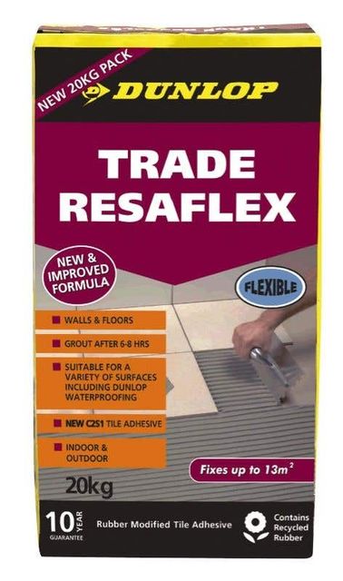 Dunlop 20kg Bag Trade Tile Adhesive Resaflex