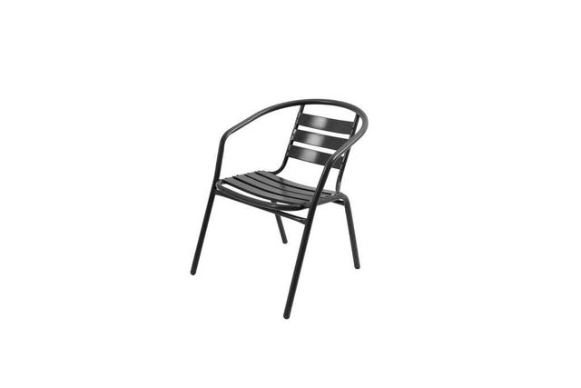 Cancun Steel Cafe Chair Black
