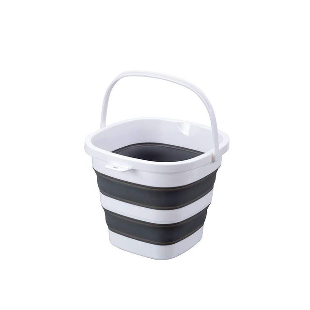 Collapsible Bucket Grey & White 10L