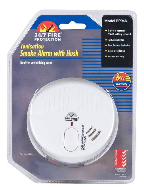 Ionisation Smoke Alarm with Hush
