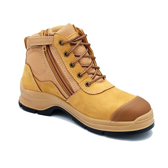 Blundstone 318 Wheat Nubuck Zip Side Ankle Safety Hiker