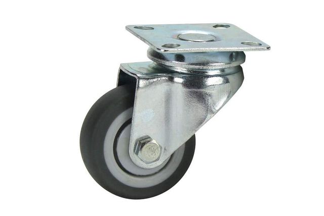 Cold Steel Rubber Swivel Castor Grey 50mm