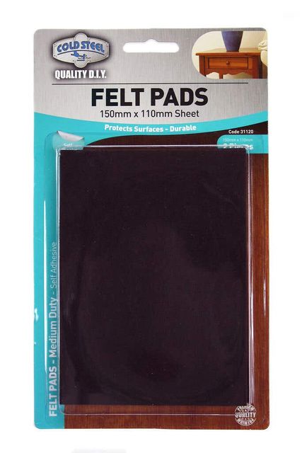 Cold Steel Heavy Duty Felt Pads Brown 150 x 110mm - 2 Pack