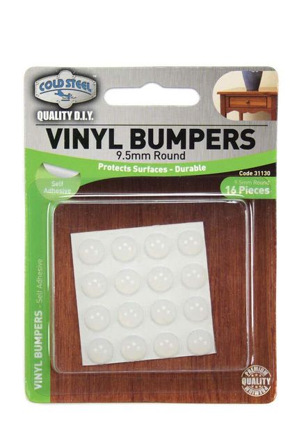 Cold Steel Round Vinyl Bumpers Opaque 9.5mm - 16 Pack