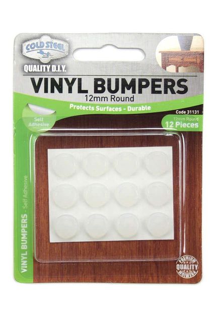 Cold Steel Vinyl Bumpers Round Opaque 12mm - 12 Pack