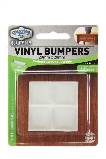 Cold Steel Vinyl Bumpers Square Opaque 20mm - 4 Pack