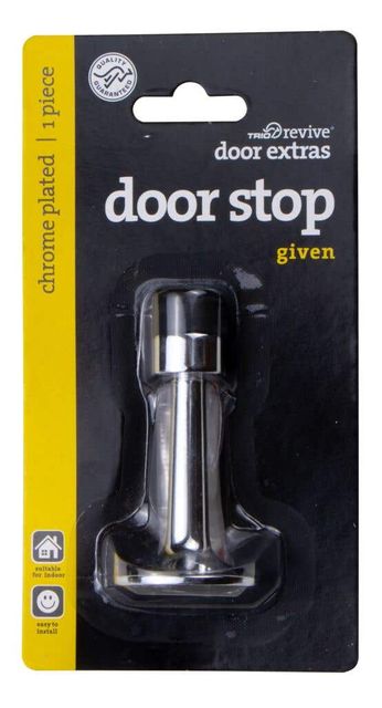 Trio Given Wall Mounted Doorstop Chrome Plated 75mm