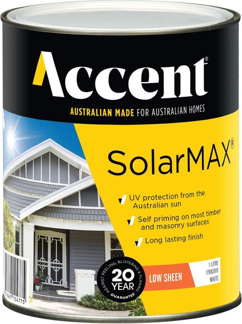 Accent SolarMAX Exterior Low Sheen White 1L
