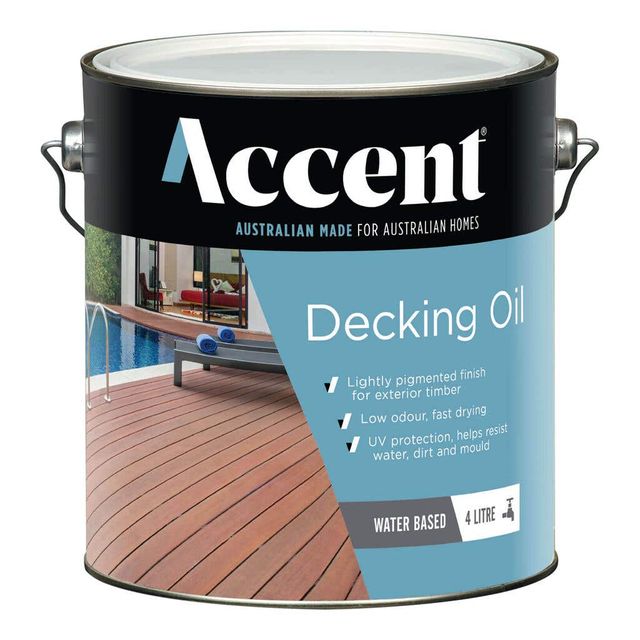 Accent Water Based Decking Oil Natural 4L