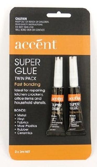 Accent® Super Glue Twin Pack 2 x 3g
