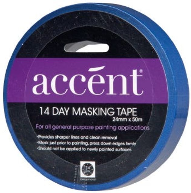Accent® 14 Day Masking Tape 24mm x 50m