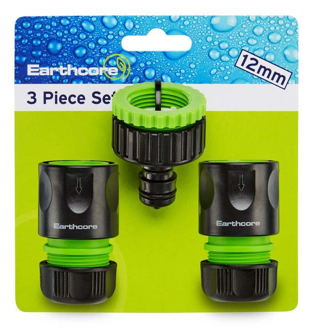 Earthcore Hose Connector 3 Piece Set 12mm
