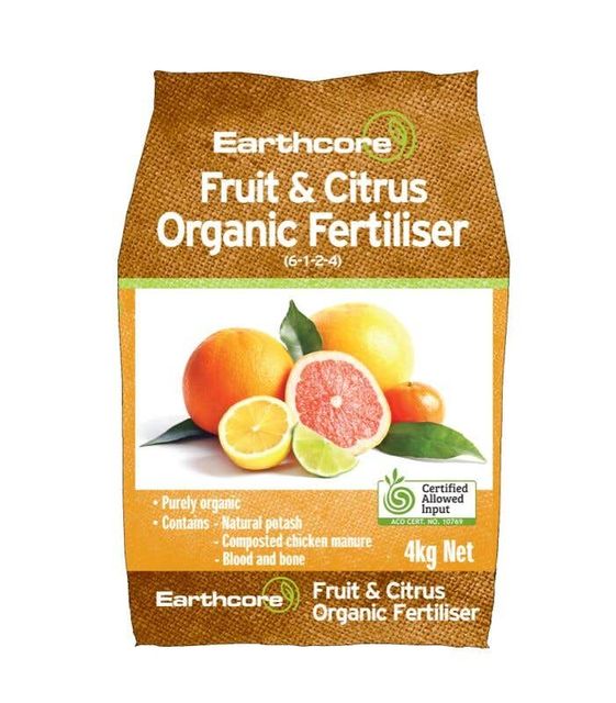 Earthcore Organic Fertiliser Fruit and Citrus 4kg