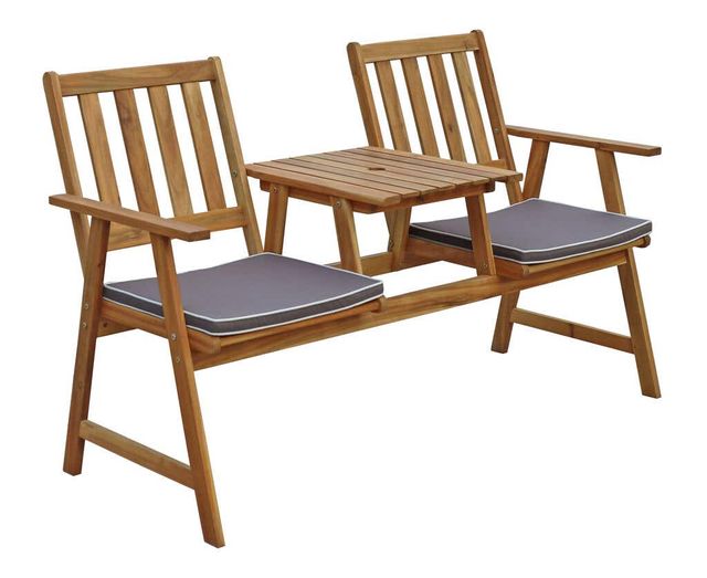Jack & Jill 2 Seater Oiled Timber Bench