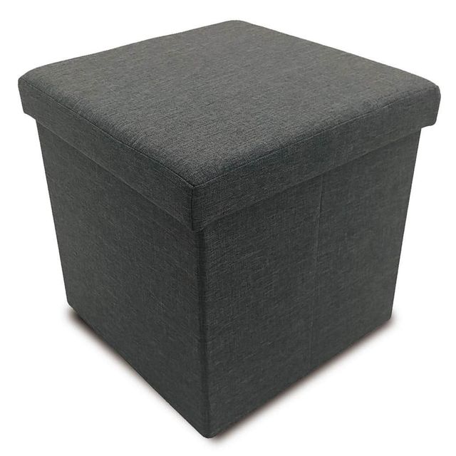 Ottoman With Storage Dark Grey
