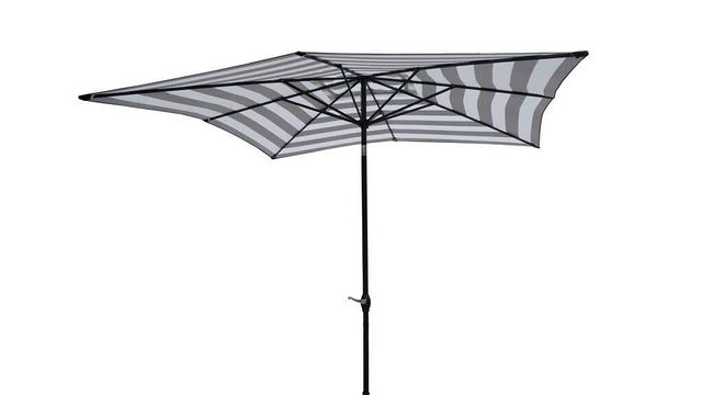 Aluminium Market Umbrella Black & White 2.5m