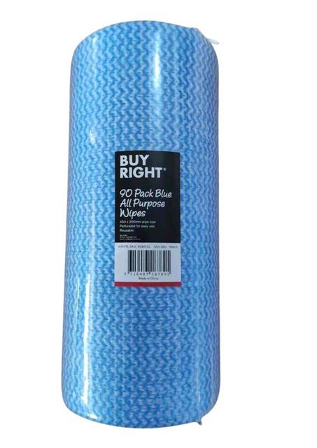 Buy Right All Purpose Wipes Blue - 90 Pack