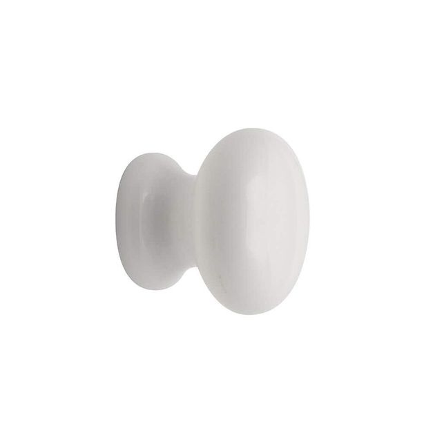 Prestige Mushroom Knob Acrylic White 40mm