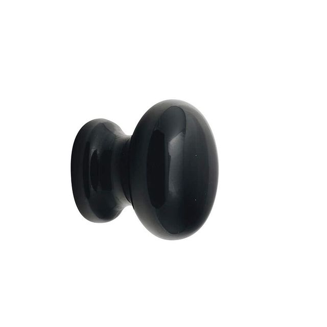 Prestige Mushroom Knob Acrylic Black 40mm