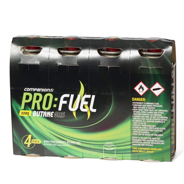 Companion Pro Fuel Butane Cartridge 220g 4 pack